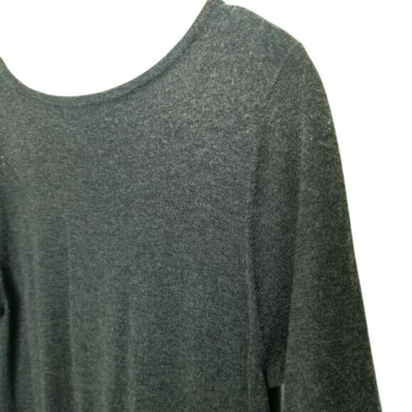 J.Jill Petite S Viscose Wool Blend Gray Maxi Dress Dry Clean - Picture 12 of 15